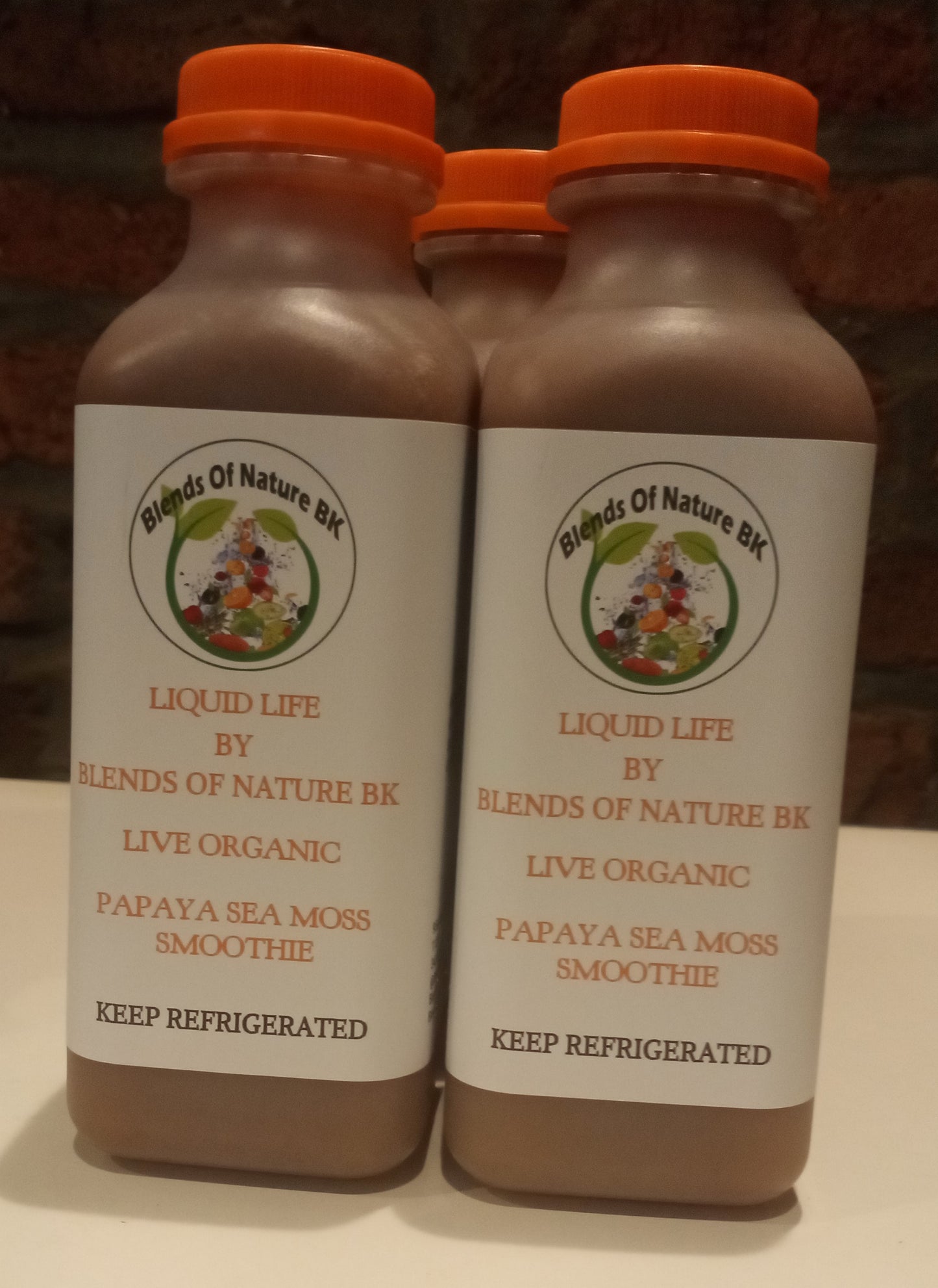 Organic Papaya Sea Moss Smoothie 16 oz 4 Pack
