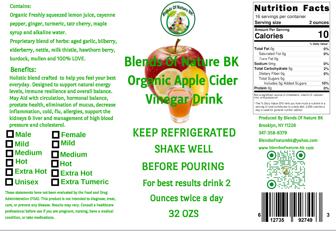 BLENDS OF NATURE BK ORGANIC APPLE CIDER & Dr. MISSION DUO